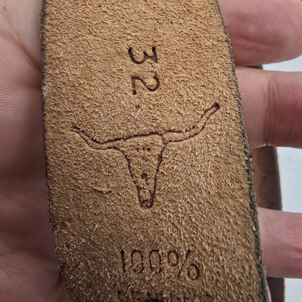 Vtg 1976 Dix Leather Company Colorado Belt Buckle & Sz 32 Leather Belt - Picture 6 of 7